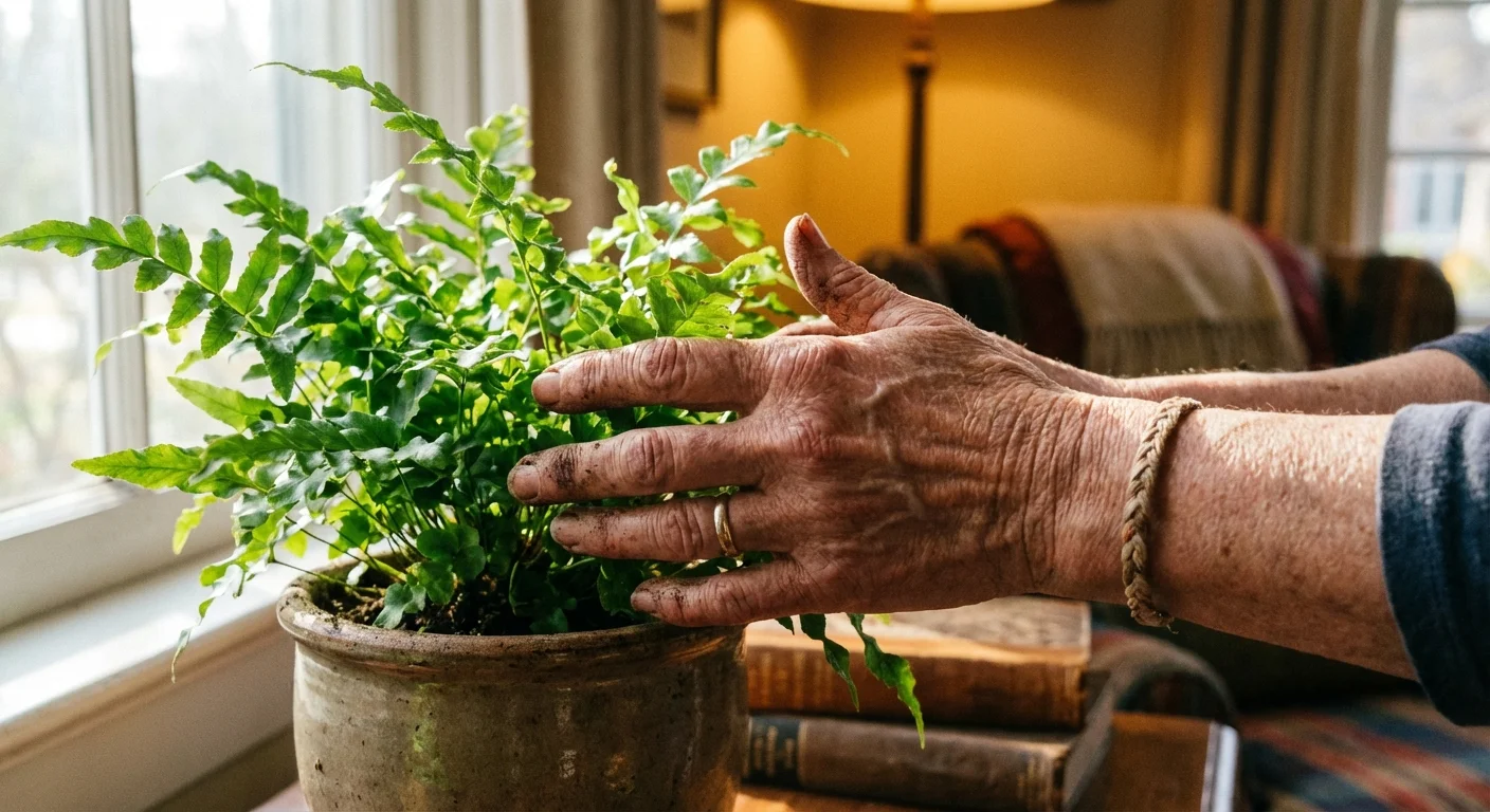 Close-up of hands caring for a growing plant, symbolizing long-term financial growth.