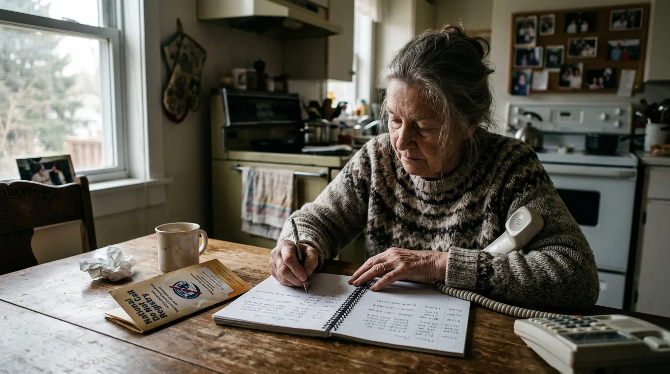 Editorial photograph illustrating: The Power of the National Do Not Call Registry