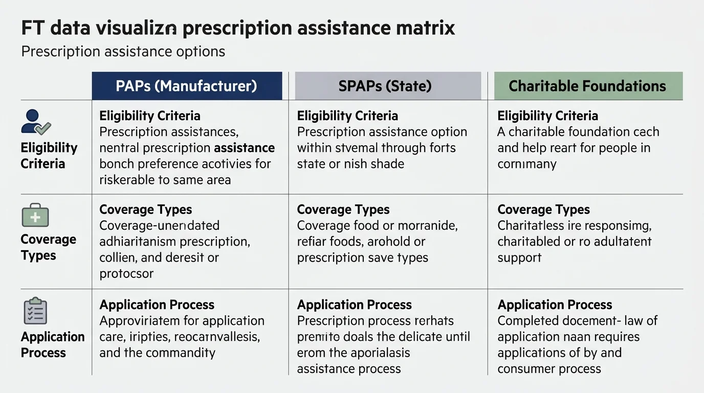 A clean horizontal comparison diagram showing the differences between PAPs, SPAPs, and Charitable Foundations.