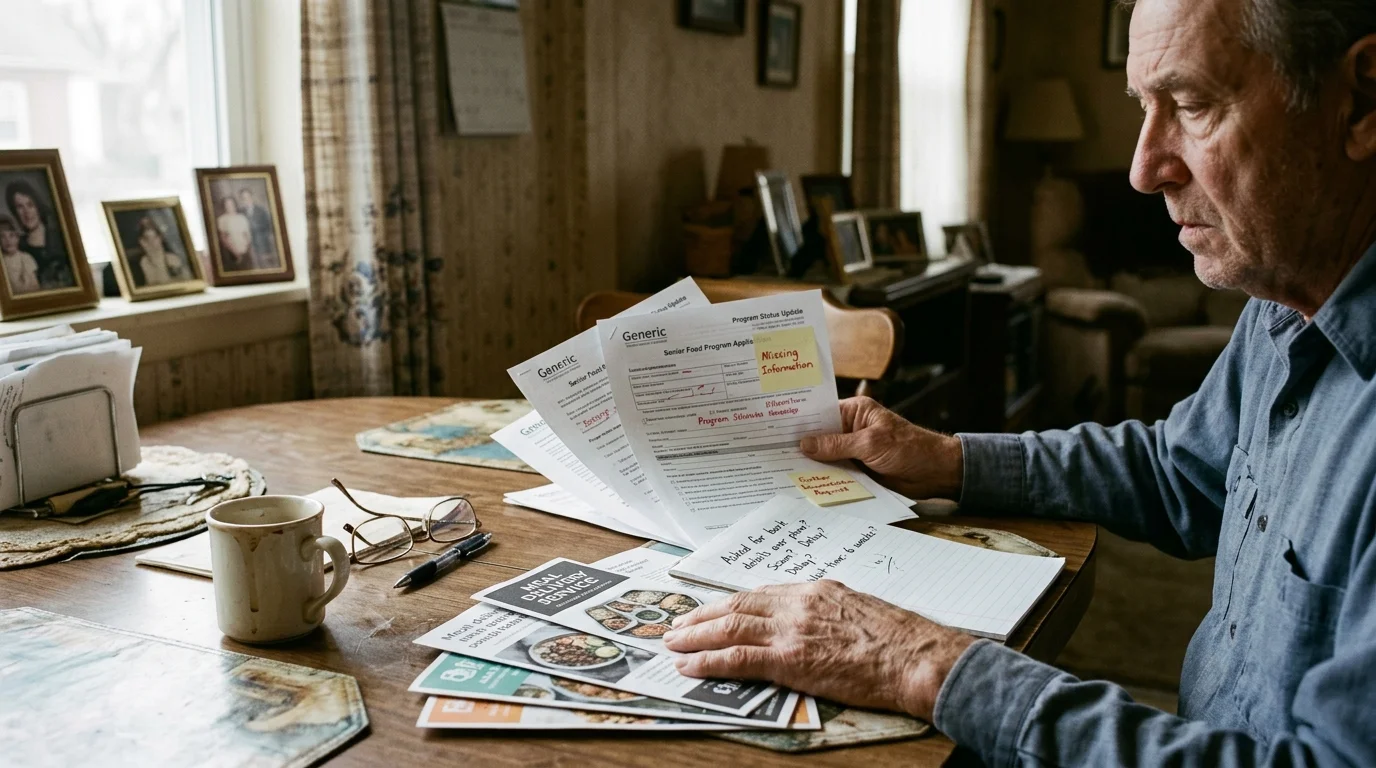 Editorial photograph illustrating: Common Pitfalls, Application Delays, and Meal Scams