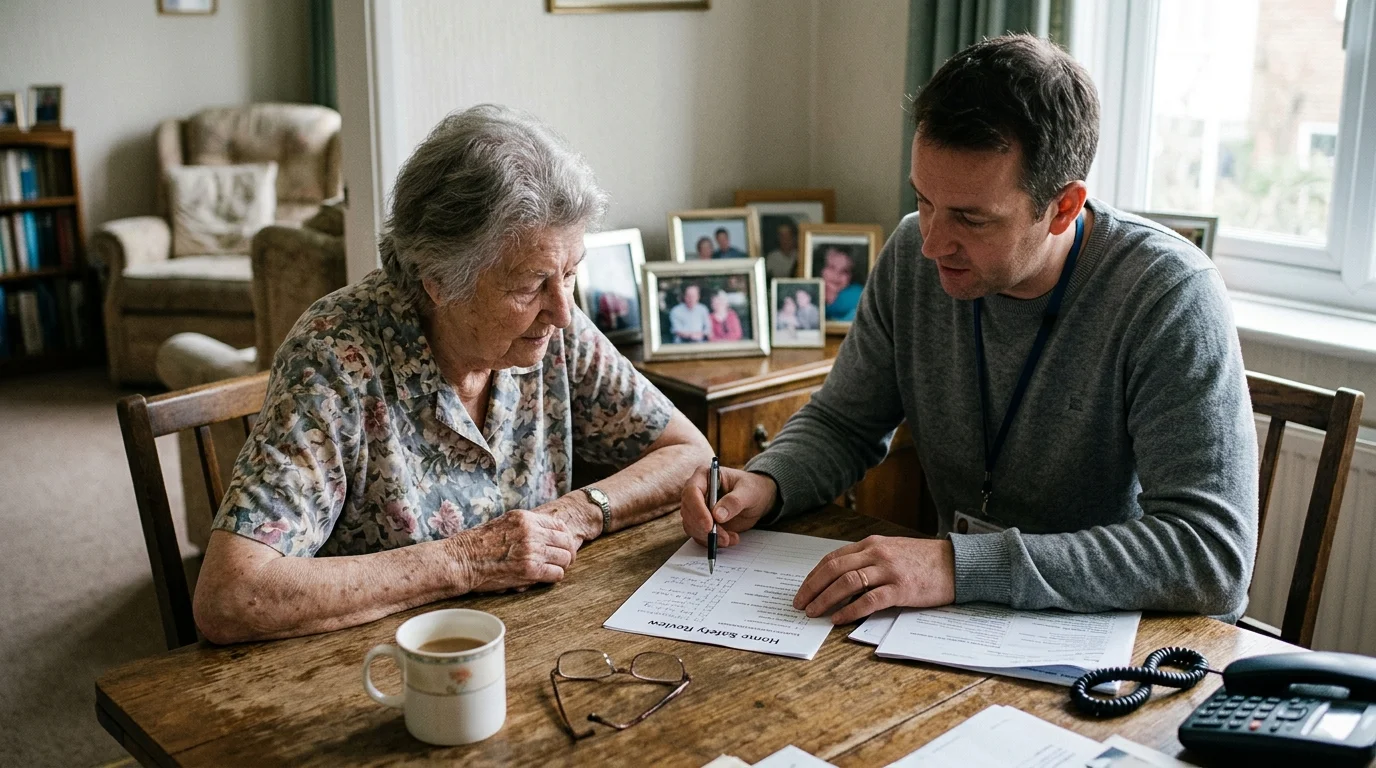 Editorial photograph illustrating: Why In-Home Safety Evaluations Matter for Older Adults